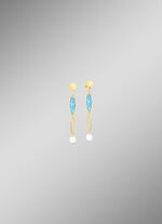 Sieradenset, 3-delig, van messing met kristalstenen 