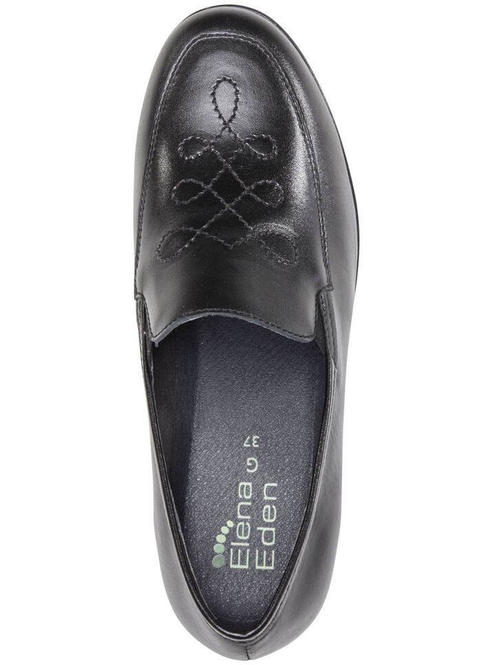 ELENA EDEN pantoffels met decoratief quiltwerk ZWART