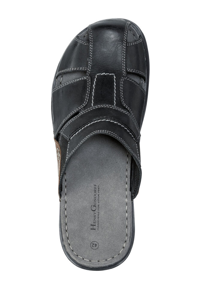 Muiltjes met luchtige openingen ZWART-KASTANJEBRUIN