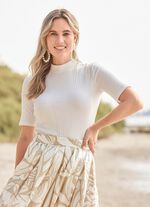 Overhemd met opstaande kraag 