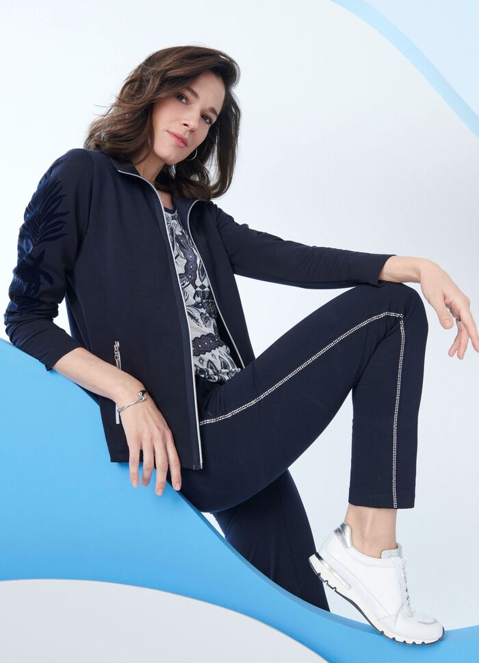 Sweatvest met bloemenprint 