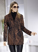 Blazer met elegant weggewerkte printbalk 