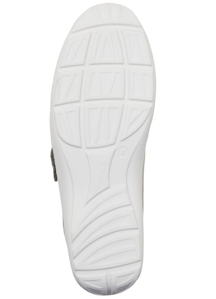 Waldläufer, comfortabele damespantoffels, breedte H, met uitneembaar voetbed MATZILVER