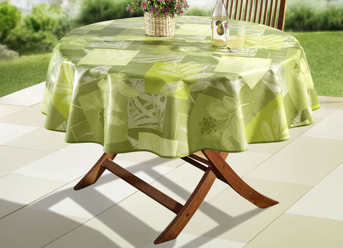 Tafelzeilserie met op kleur afgestemd biaisband GROEN