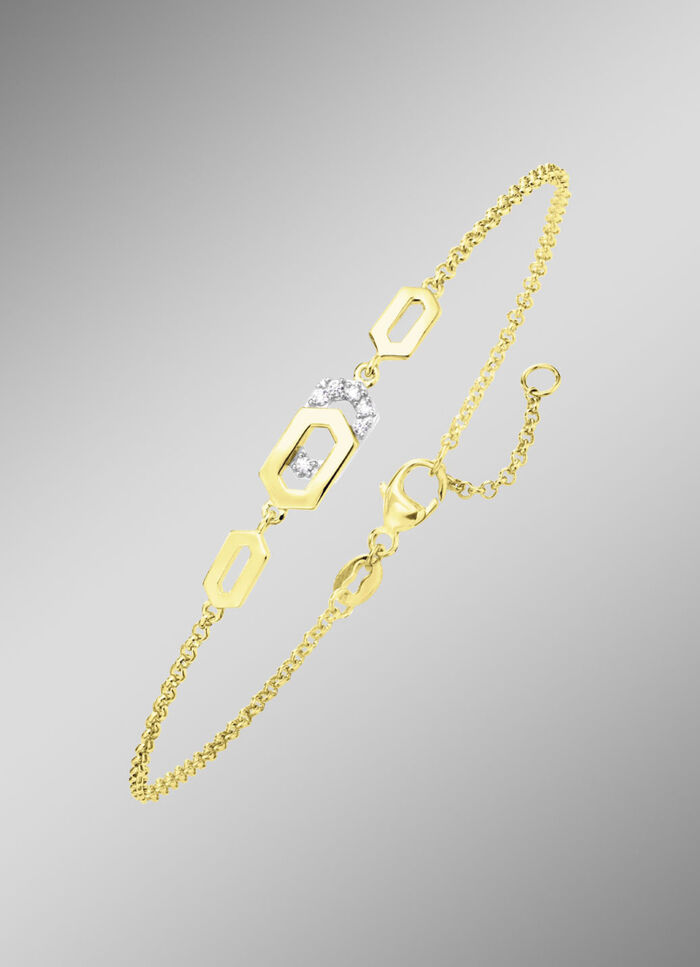 Moderne armband met zirkonia 