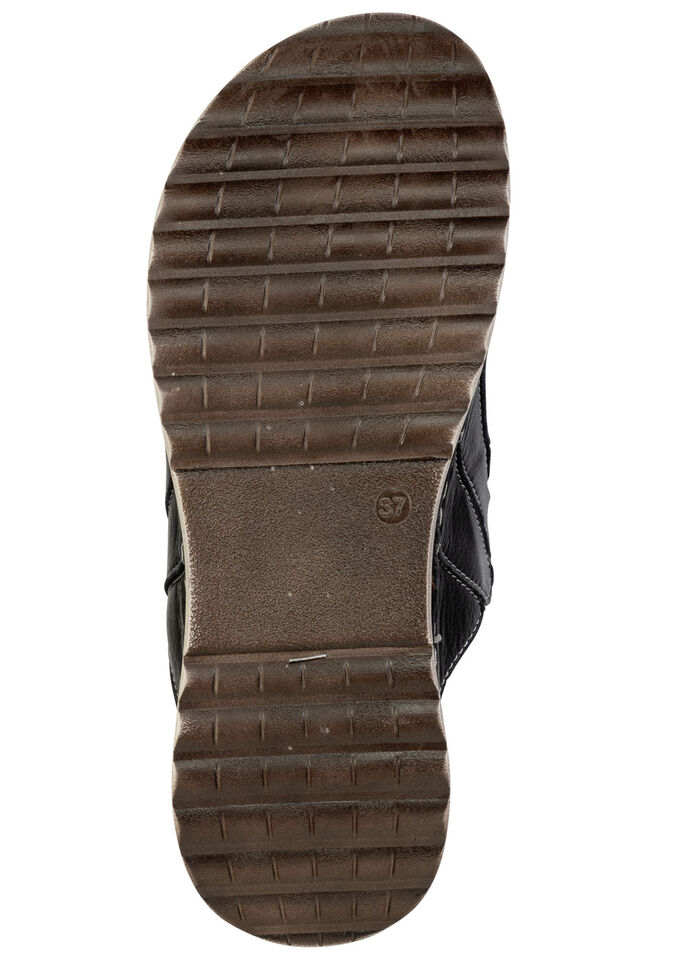 Gemini, stijlvolle damesmuiltjes, breedte G, gemaakt van leer SCHWARZ