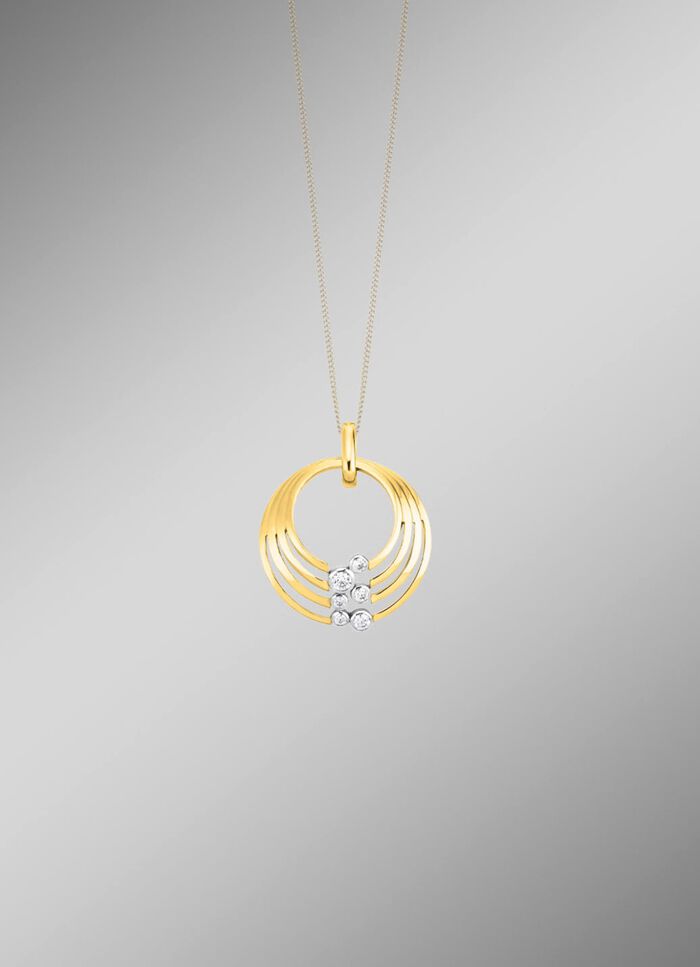 Stralende glans &ndash; prachtige hanger met synthetische zirkonia 