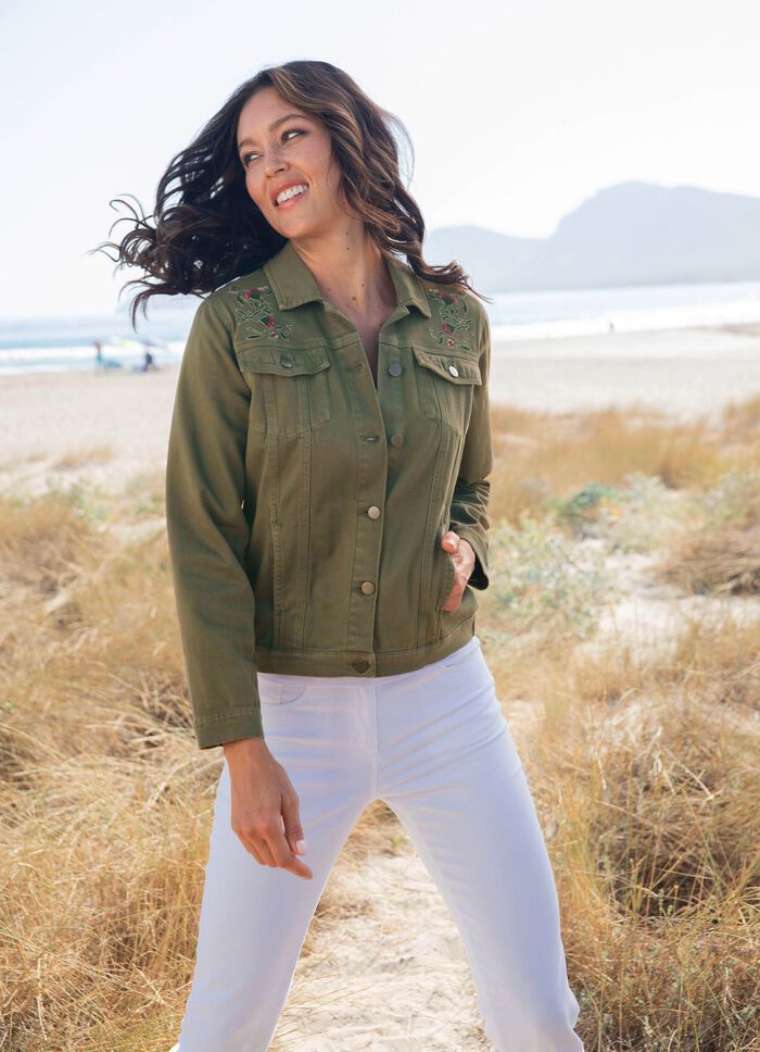 Geborduurd spijkerjack 