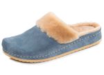 Mubb, warme damespantoffels, breedte H, met lamsvacht JEANS