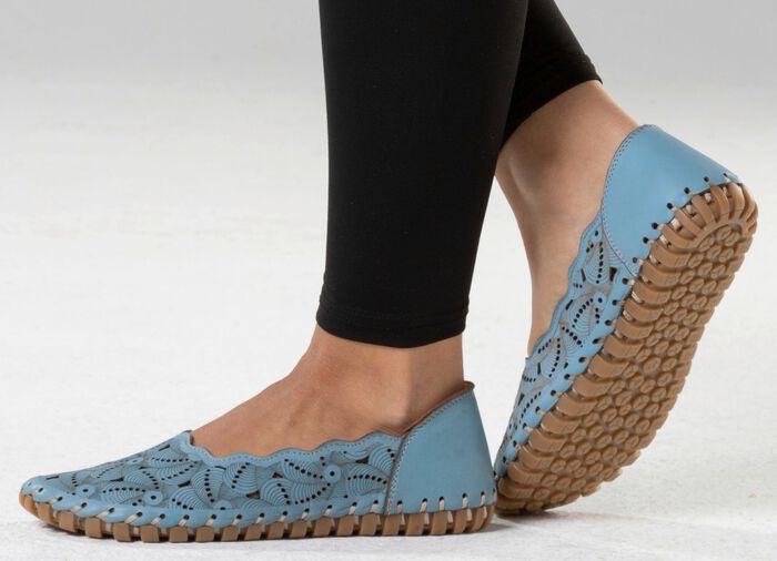 ELENA EDEN ballerina met interessant reli&euml;f JEANS