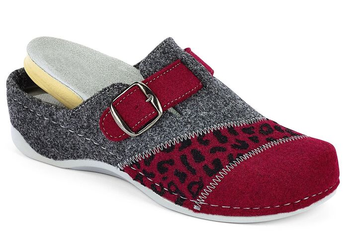 Mubb, klassieke damespantoffels, breedte H, met uitneembaar voetbed 