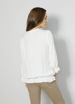 Slip-on blouse met ruches 
