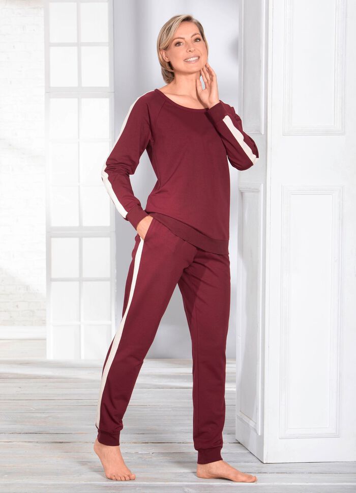 Vrijetijdspak met decoratieve strepen 