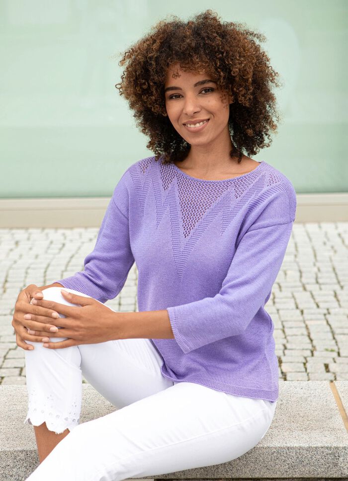 trui met een subtiele glans LILA