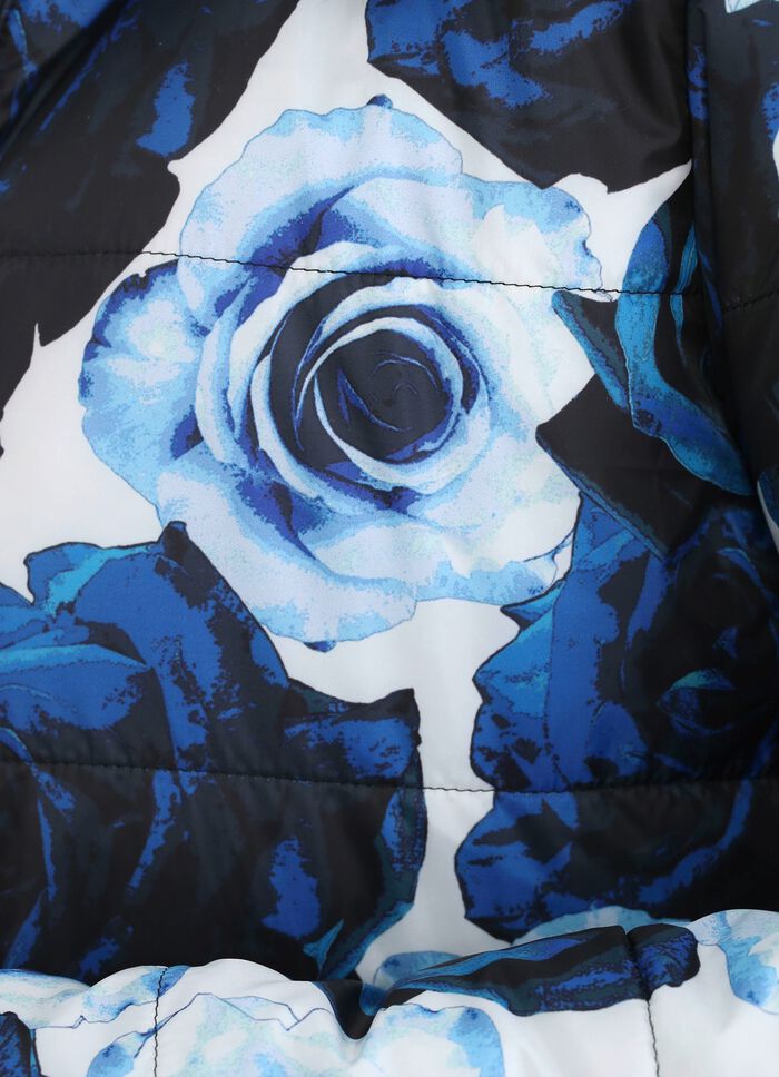 Jas met decoratief rozendessin 