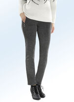 Broek met een effectieve, sprankelende decoratieve band 