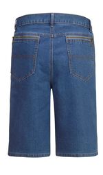 Denim bermudashort met stretch inzetstukken in de tailleband in 3 kleuren 