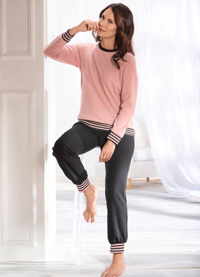 Vrijetijdspak met gestreepte tailleband 