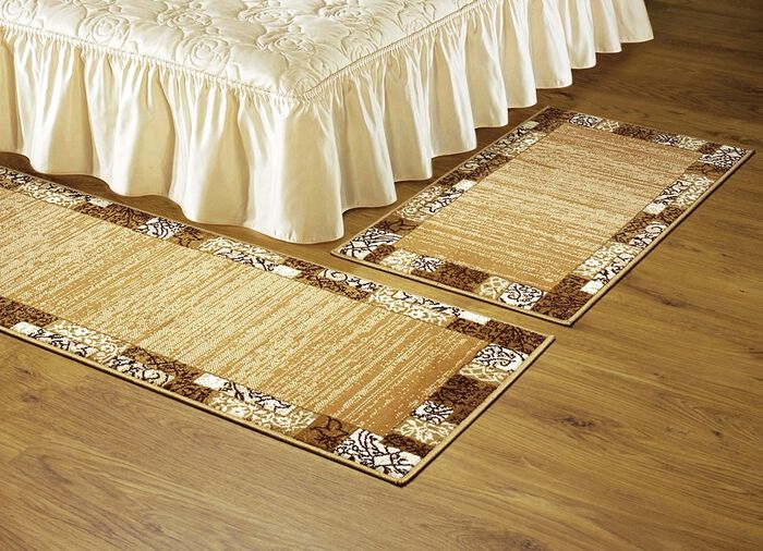 Moderne bruggen, tapijten en bedranden BEIGE