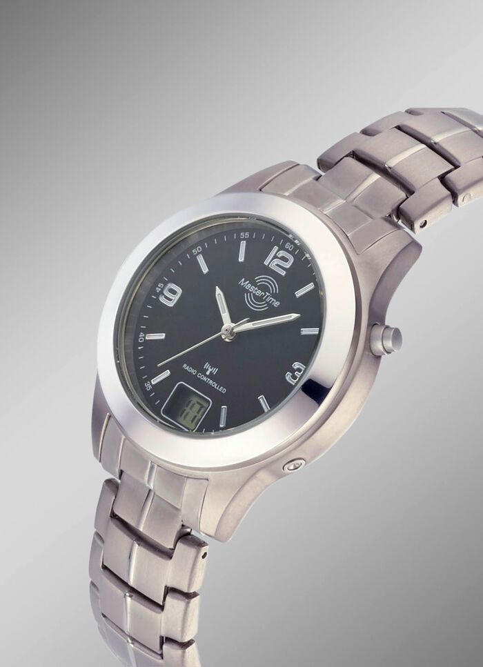 Master Time radiogestuurd dameshorloge gemaakt van titanium 
