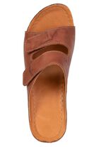 Comfortabele damesmuiltjes, breedte G, met klittenbandsluiting BRAUN