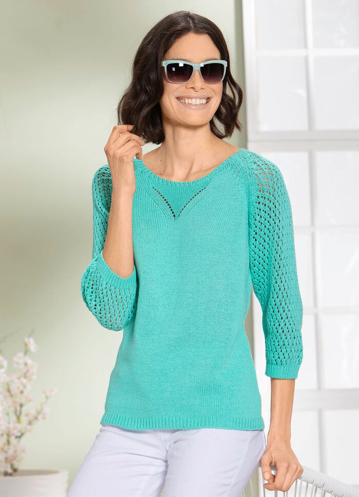 Trui met opengewerkt patroon 