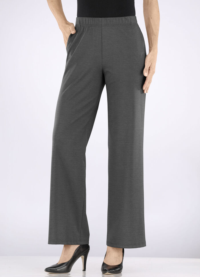 Broeken in modieuze breedte ANTHRAZIT MELIERT