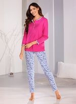 Twee-pack pyjama's met lange mouwen en knoopsluiting 