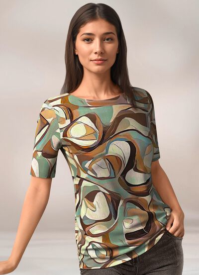 Shirt met all-over print 