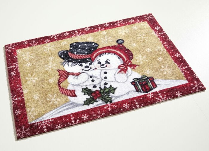 Deurmat met sneeuwpopmotief 