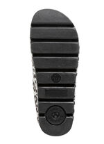 Laurina pantoffels van bedrukt vilt GRIJS-ZWART