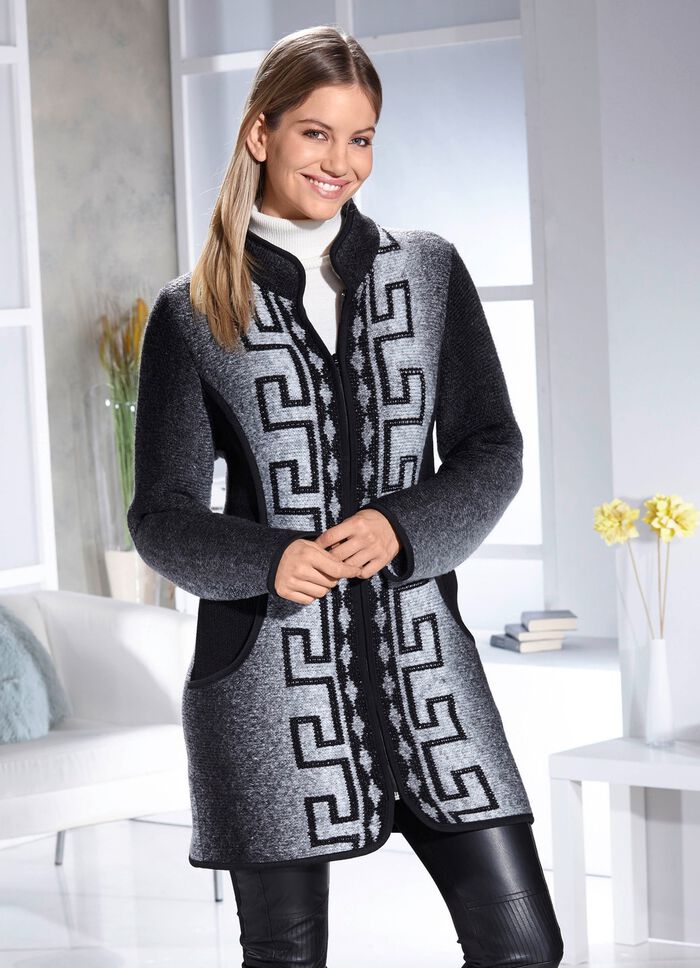 Lange jas met ritssluiting 