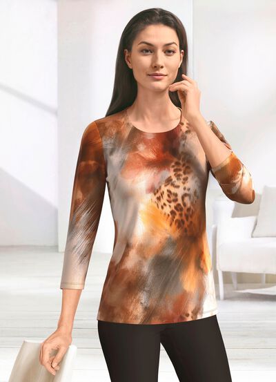 Shirt met all-over design 