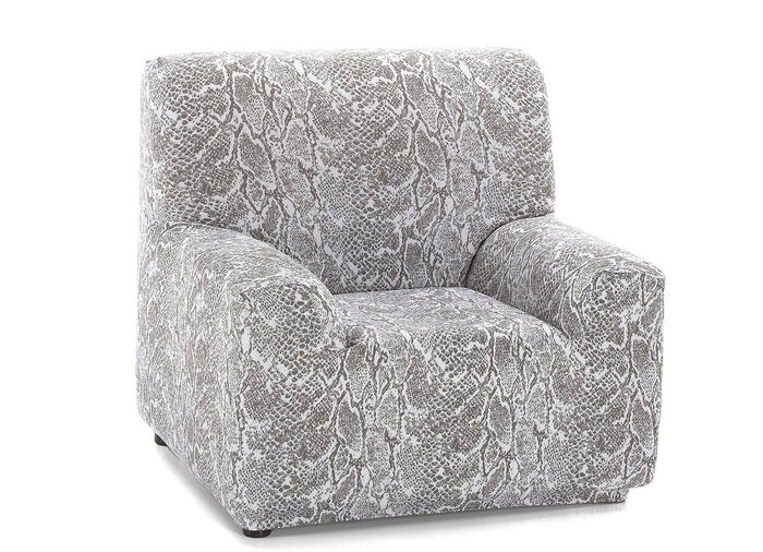 Onderhoudsvriendelijke stretchhoezen in slangenlook GRIJS