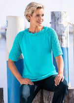 Trui met decoratieve halslijn 