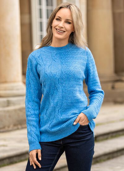 Trui van melange garen 