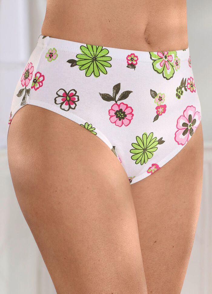 Set van vier slips met een kleurrijk bloemendessin 