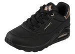 SKECHERS, comfortabele damessneakers, met zichtbaar luchtkussen SCHWARZ-GOLD