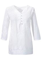 Tuniek met borduursel, gemaakt van puur katoen 