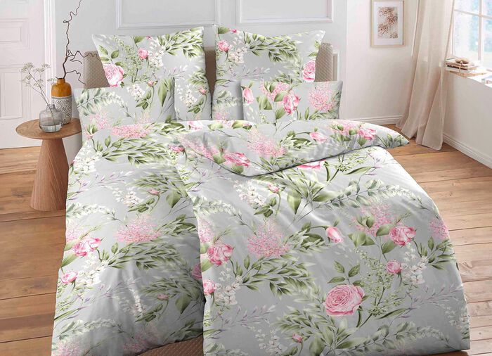 Biberna beddengoedset in renforc&eacute; kwaliteit GRIJS-KLEURRIJK