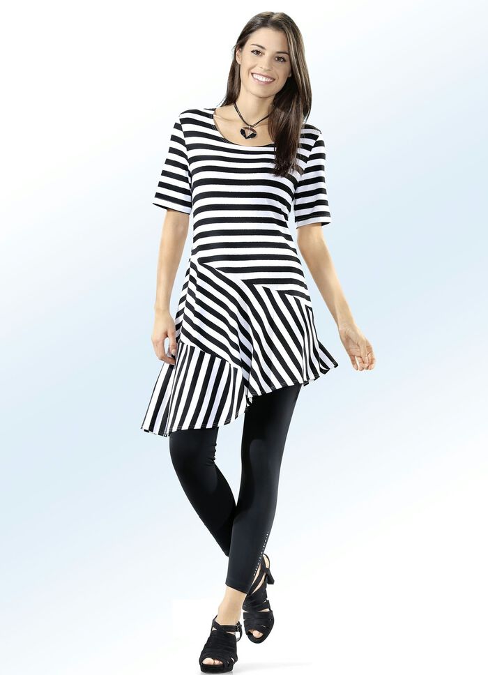 Leggings met edel glanzend siermotief 