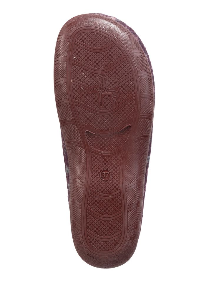 Laurina pantoffels gemaakt van vilt met bloemenprint 