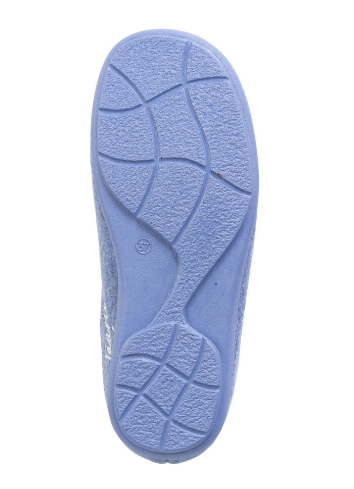 Laurina, klassieke damespantoffels, met uitneembaar voetbed KORNBLAU