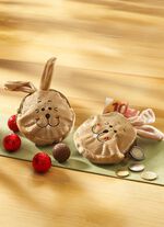 Gevulde pluche konijnentasje set van 2 