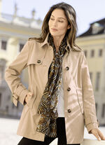 Sjaal met roofdierbont en zebramotief 