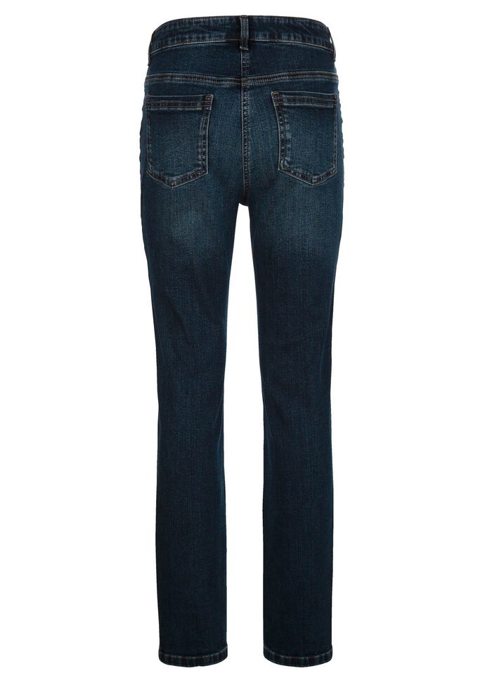 Jeans met strass steentjes en sierstiksels 