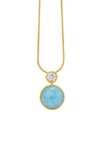 Elegante verfijning: hanger met echte blauwe chalcedoon 