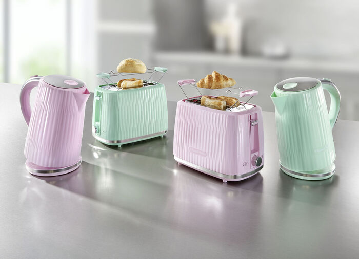 Russell Hobbs Eden ontbijtserie van hoogglans kunststof ROZE