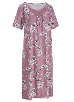 Twee-pack nachthemden tot op de kuit met geborduurd kant 