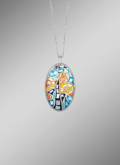 Hanger met moza&iuml;ekdesign 